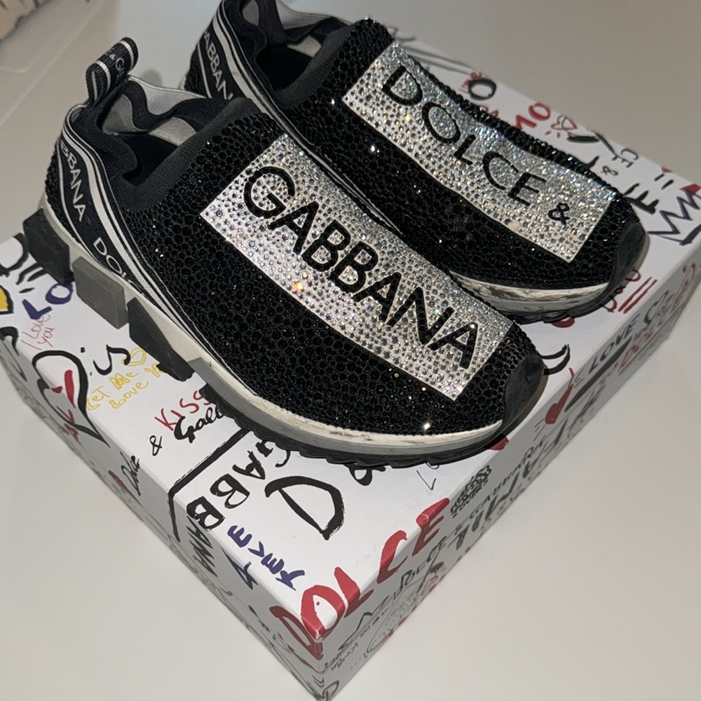 Iconic Dolce & Gabbana Rhinestone Sneakers